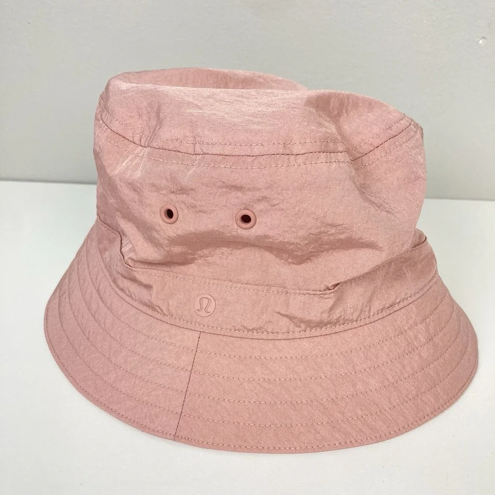 Lululemon On My Level Bucket Hat in Spiced Chai Pink Water Repellent Mesh OS S/M